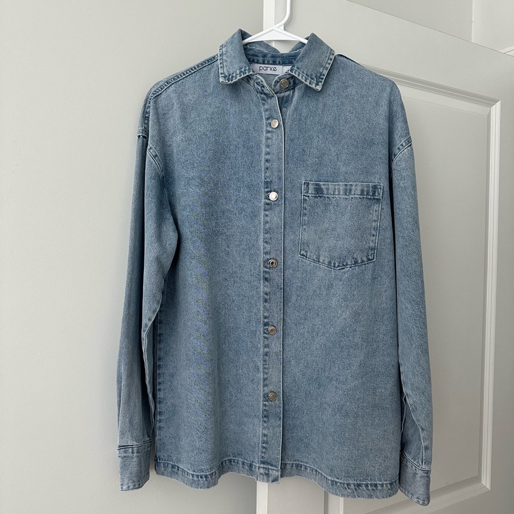 Parke Long Sleeve Denim Shirt Small NWT